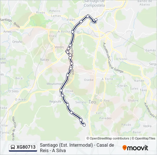 XG80713 Bus Line Map