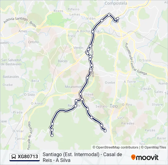 XG80713 Bus Line Map