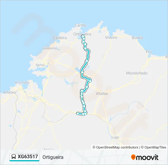 XG63517 Bus Line Map