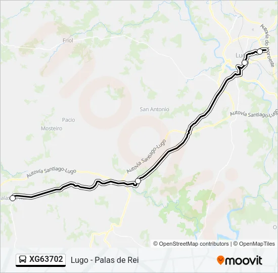 XG63702 bus Mapa de línia