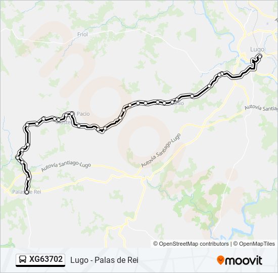 XG63702 bus Mapa de línia