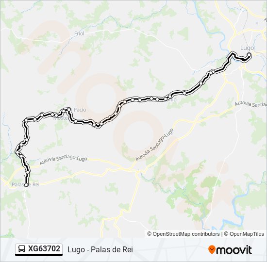 XG63702 bus Mapa de línia