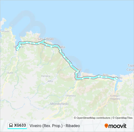 XG633 Bus Line Map