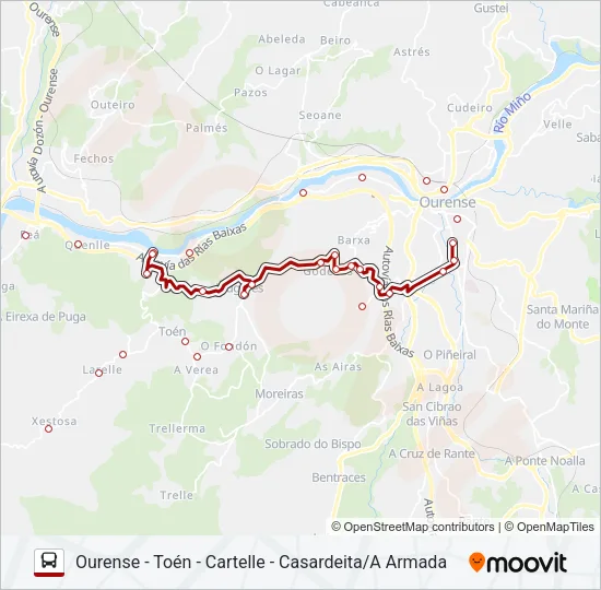 XG60503/13 bus Mapa de línia