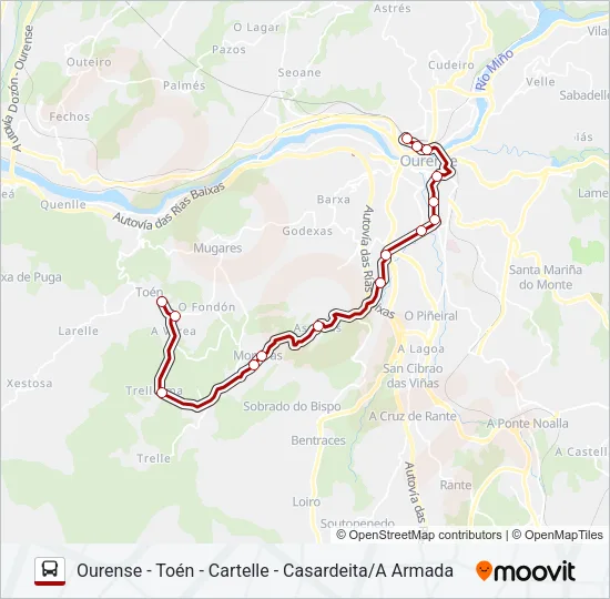 XG60503/13 Bus Line Map