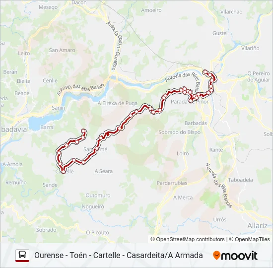 XG60503/13 Bus Line Map