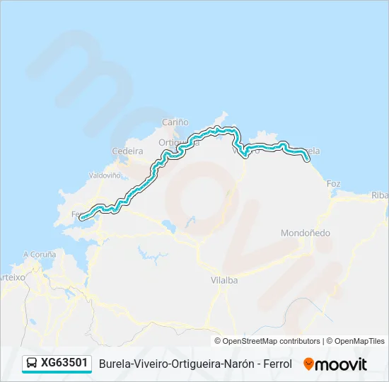 XG63501 Bus Line Map
