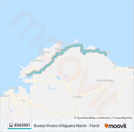 XG63501 bus Line Map