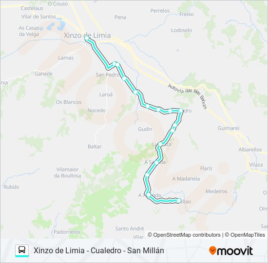 XG61137/40 bus Mapa de línia