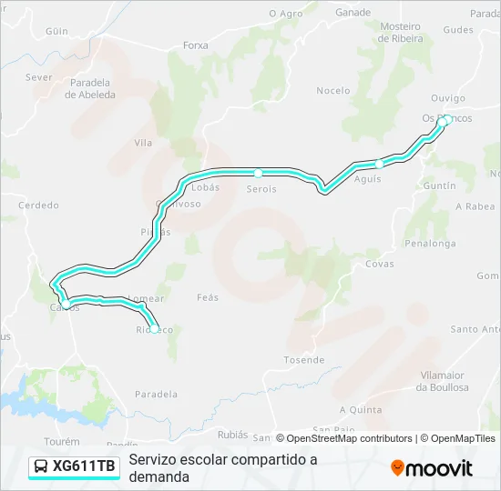 XG611TB Bus Line Map