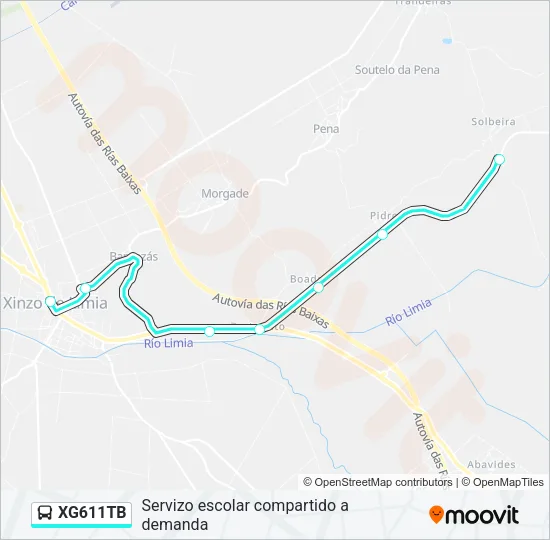 XG611TB Bus Line Map
