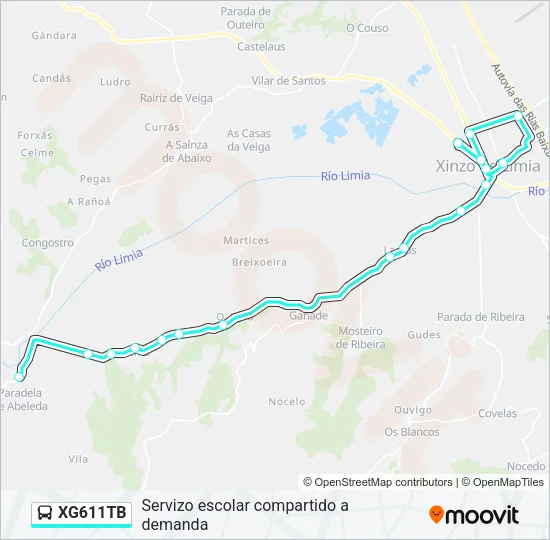 XG611TB Bus Line Map