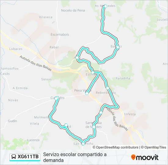 XG611TB Bus Line Map