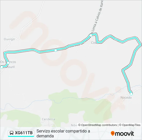 XG611TB Bus Line Map