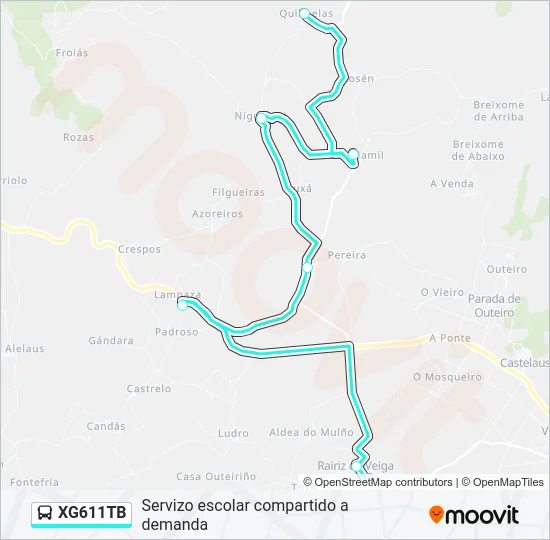 XG611TB Bus Line Map