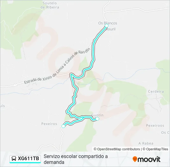 XG611TB Bus Line Map