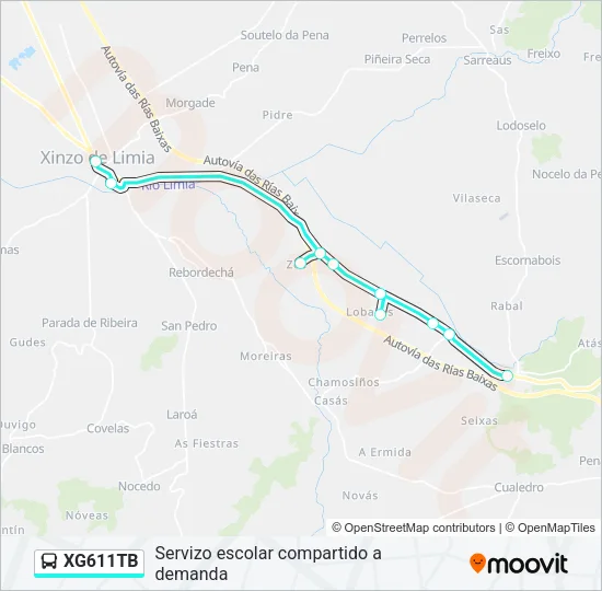 XG611TB Bus Line Map
