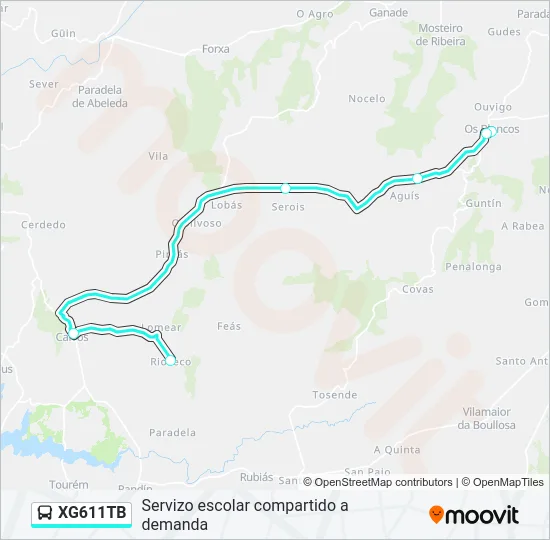 XG611TB Bus Line Map