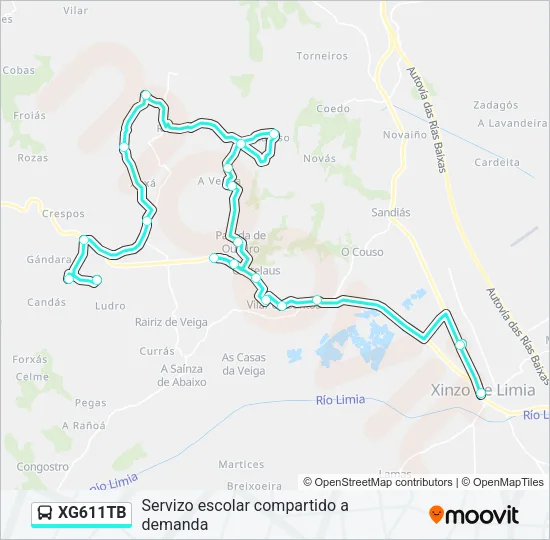 XG611TB Bus Line Map