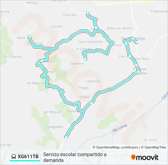 XG611TB Bus Line Map