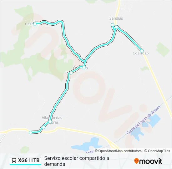 XG611TB Bus Line Map
