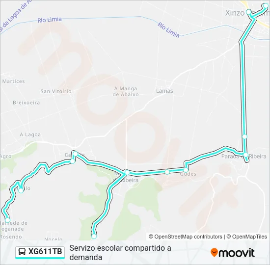 XG611TB Bus Line Map