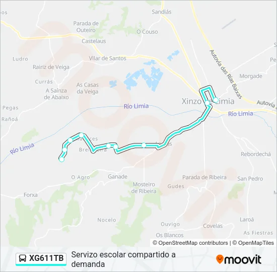 XG611TB Bus Line Map