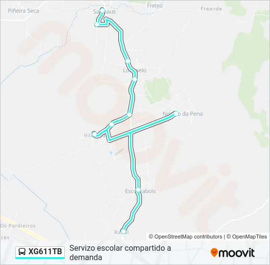 XG611TB Bus Line Map
