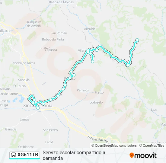 XG611TB Bus Line Map