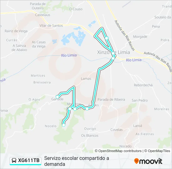 XG611TB Bus Line Map