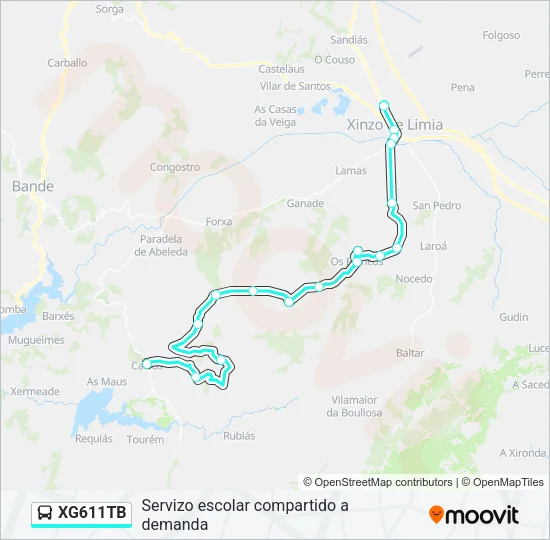 XG611TB Bus Line Map