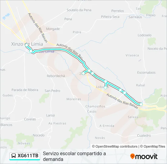XG611TB Bus Line Map
