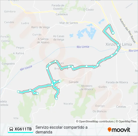 XG611TB Bus Line Map