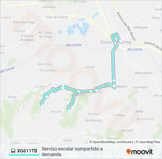 XG611TB Bus Line Map