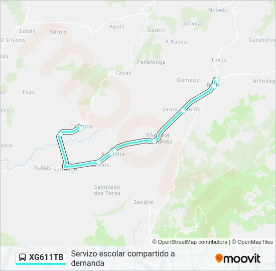 XG611TB Bus Line Map