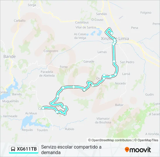 XG611TB Bus Line Map
