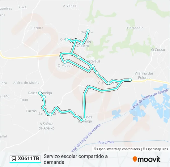 XG611TB Bus Line Map