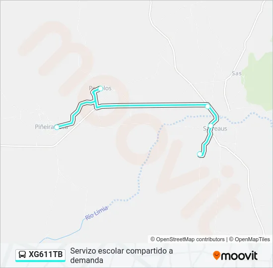 XG611TB Bus Line Map