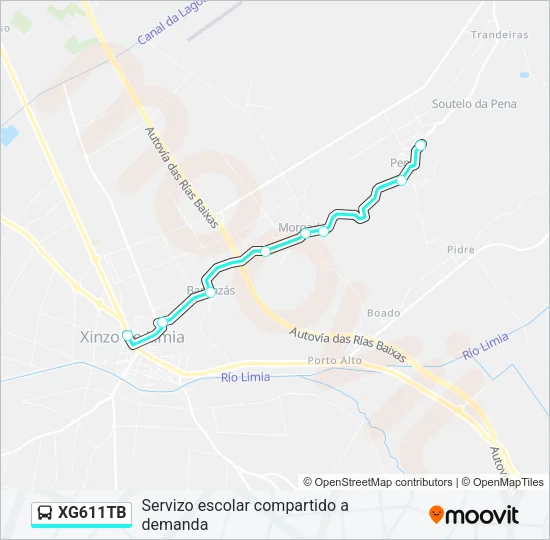 XG611TB Bus Line Map