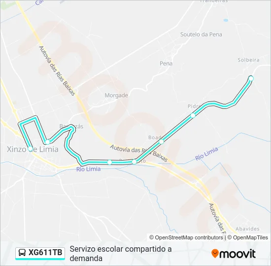 XG611TB Bus Line Map