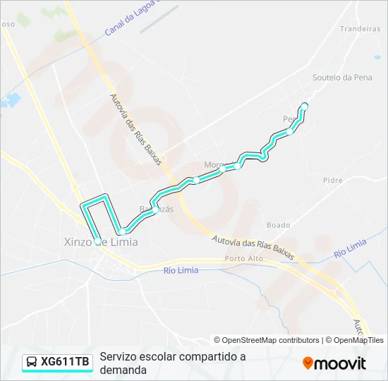 XG611TB Bus Line Map