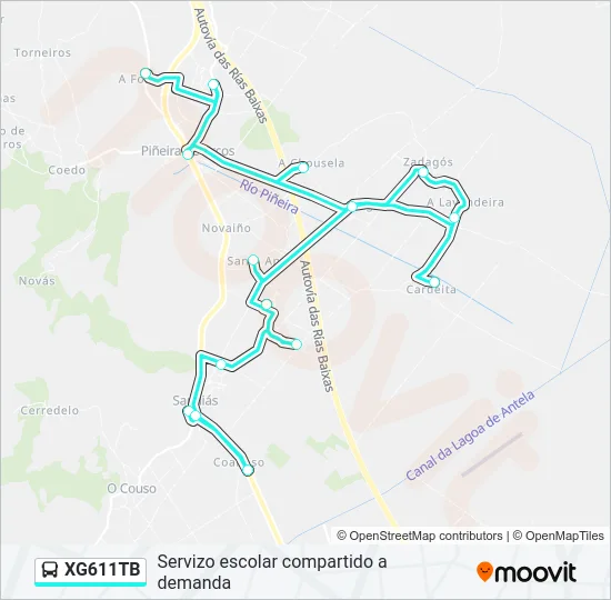 XG611TB Bus Line Map