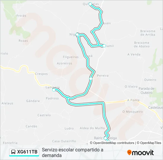 XG611TB Bus Line Map