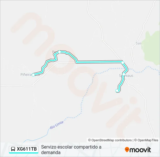 XG611TB Bus Line Map