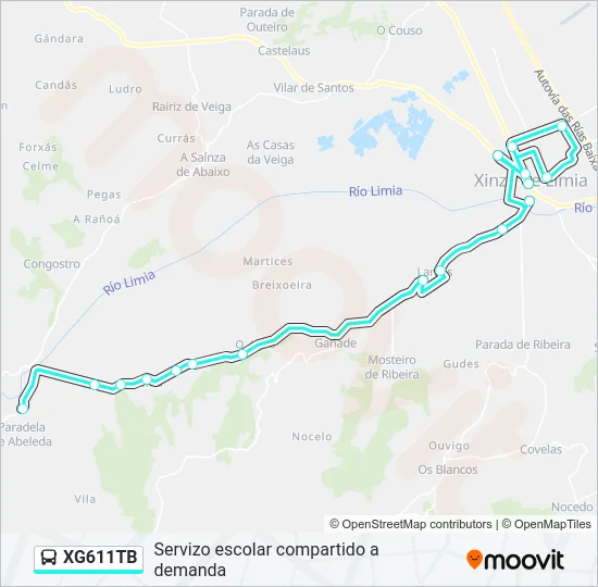 XG611TB Bus Line Map