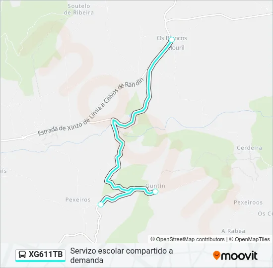 XG611TB Bus Line Map