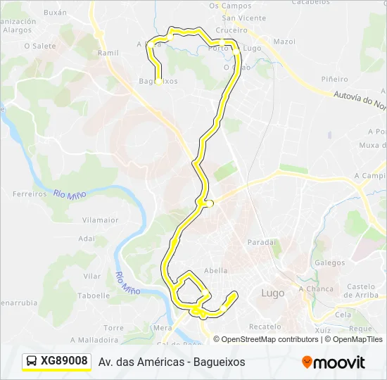 XG89008 Bus Line Map