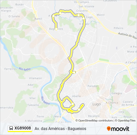 XG89008 bus Line Map