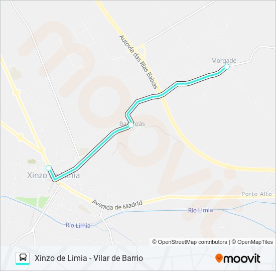 Mapa de XG61148-49 de autobús