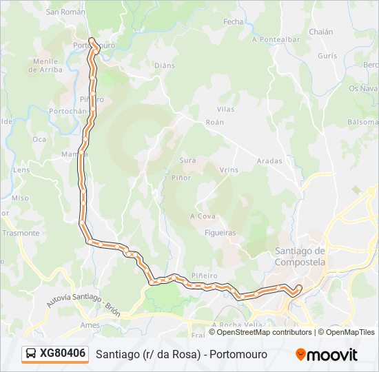 XG80406 bus Mapa de línia